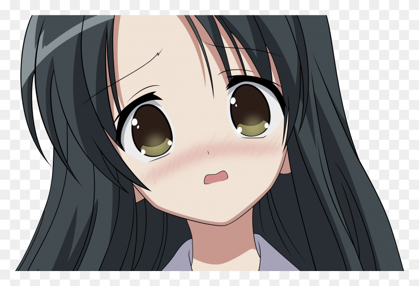 2431x1601 Eyes Blush Close Tachibana Kukuri Transparent Vector Shame Anime, Comics, Book, Manga HD PNG Download