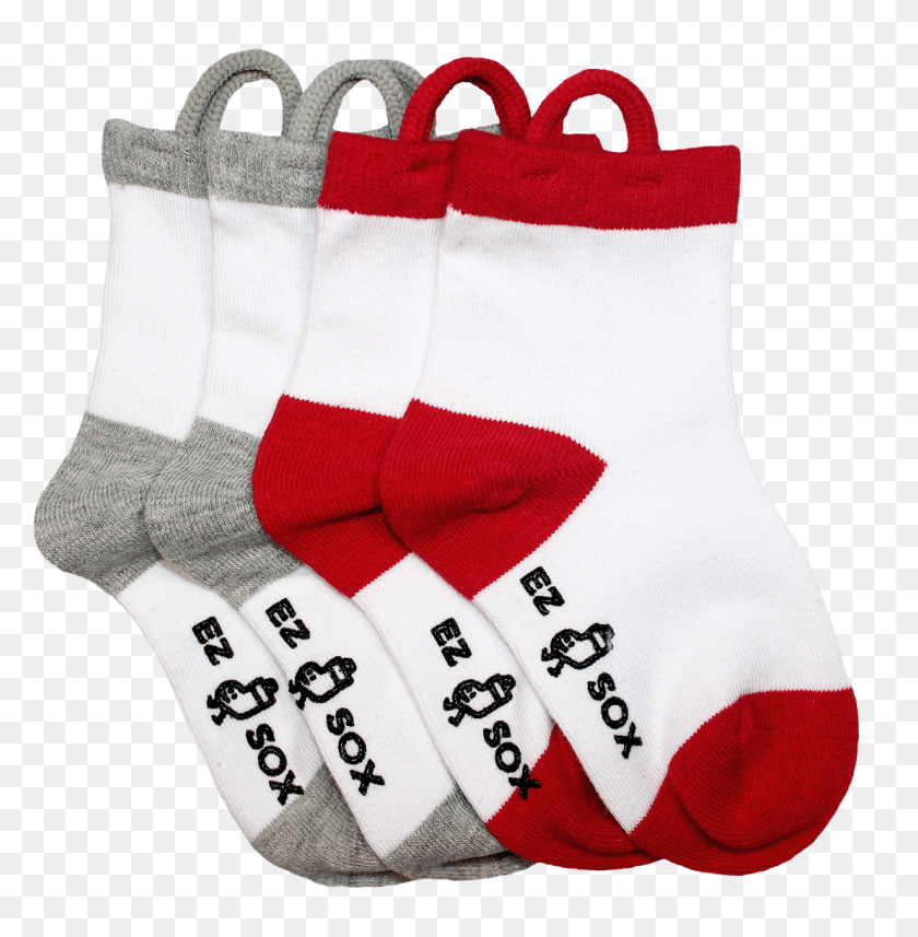 1109x1134 Ez Sox Kids White Socks Seamless Toe Pull Up Loops Sock, Diaper, Stocking, Christmas Stocking HD PNG Download