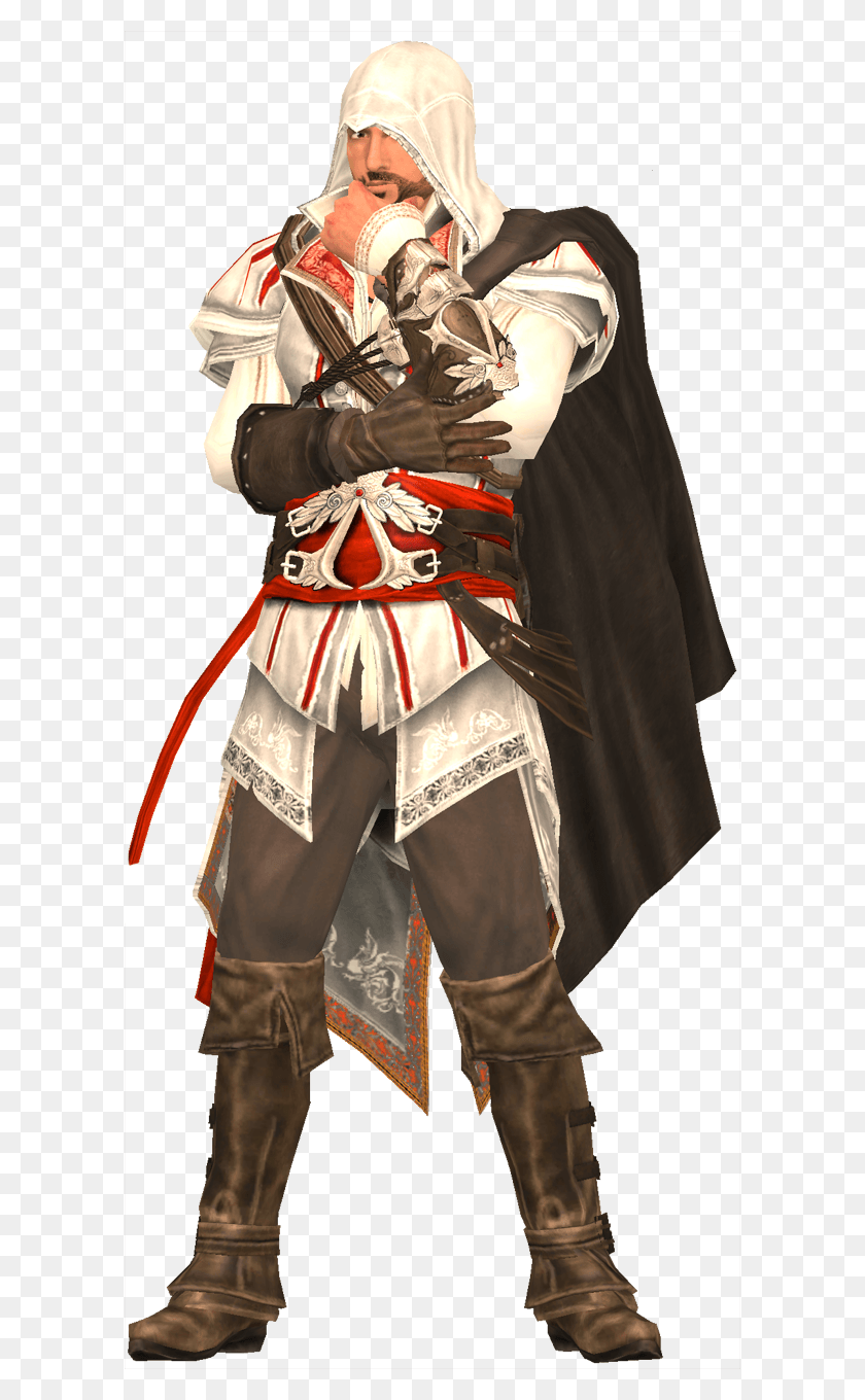 598x1300 Ezio Render Assassins Creed Ezio Render, Clothing, Apparel, Costume HD PNG Download