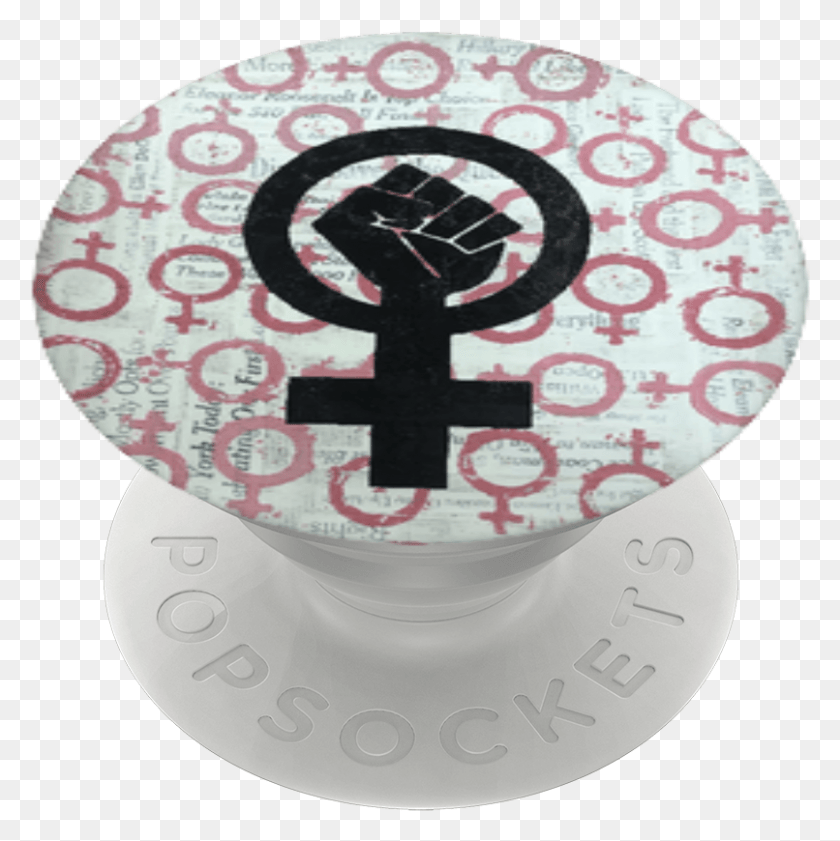 806x808 F E M I N I S M Popsockets F E Circle, Porcelain, Pottery HD PNG Download