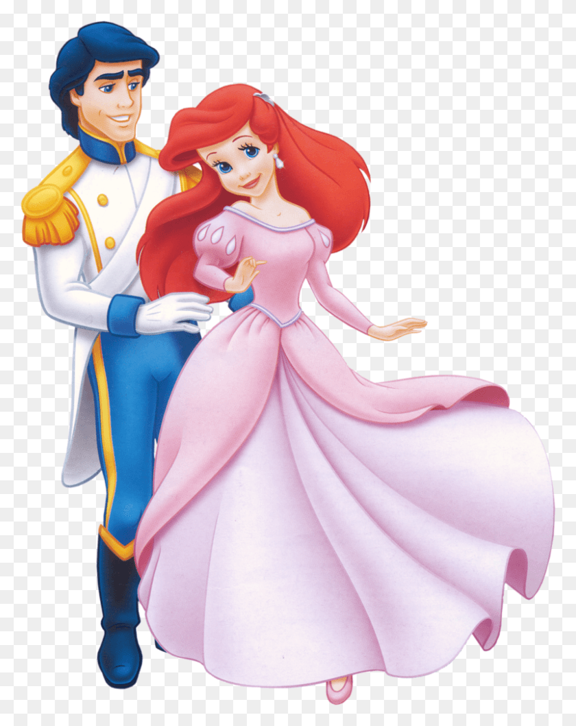 800x1024 Descargar Pngf Orig Princess Disney Pequena Sereia E Principe, Figurine, Doll, Toy Hd Png