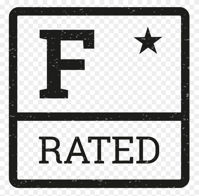 765x766 F Rated Bronze F Rating, Number, Symbol, Text HD PNG Download