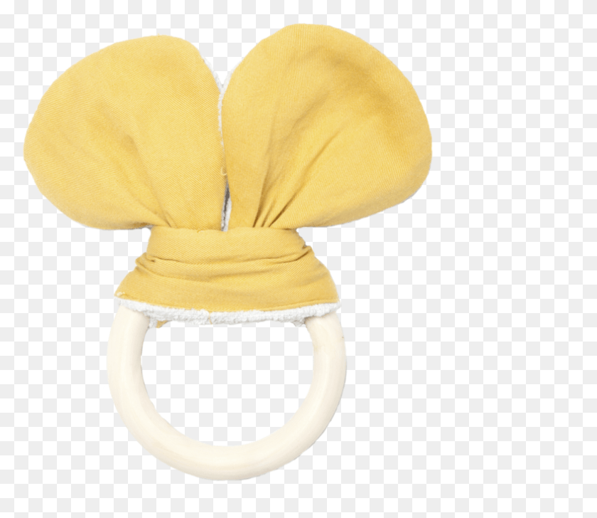 786x674 Fabelab Animal Teether With Mustard Bear Ears Wood, Clothing, Apparel, Bonnet HD PNG Download