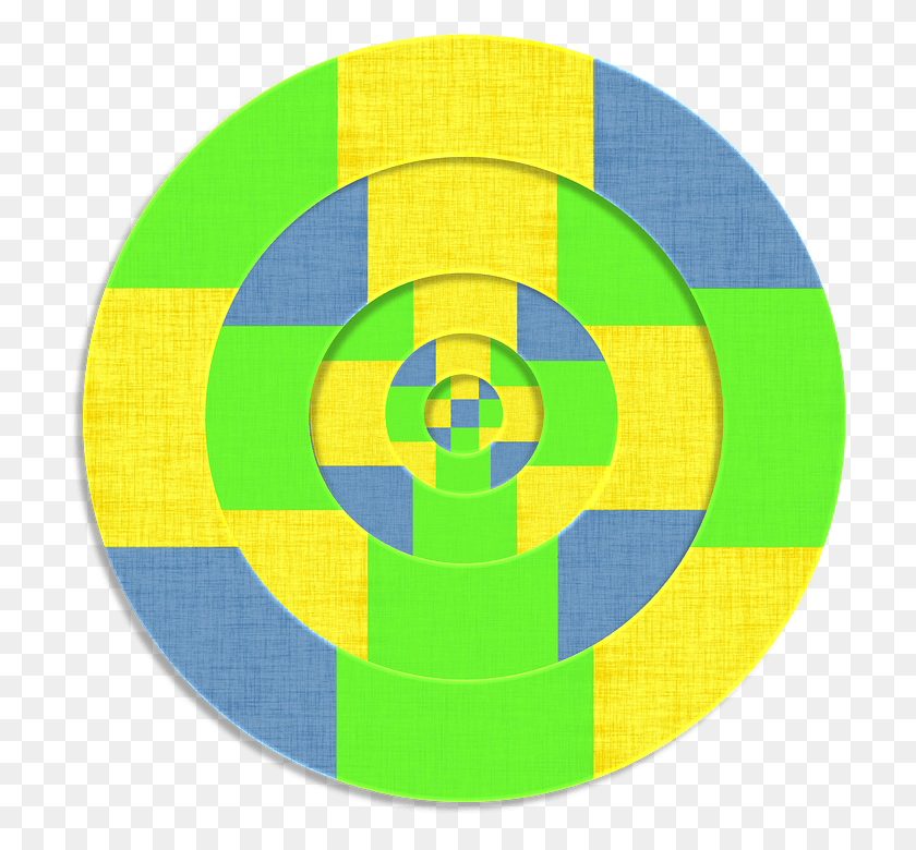 715x720 Fabric 3d Geometric Circles Lime Green Yellow Transparent Geometric Fabrics, Rug, Symbol HD PNG Download