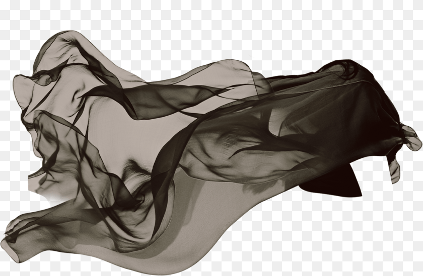 Fabric Floating, Adult, Female, Person, Woman Sticker PNG