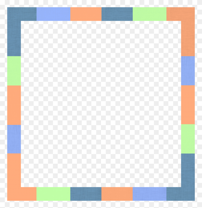 3000x3094 Fabric Photo Picture Frame Border Color Block Colorful Frame, Home Decor, Poster, Advertisement HD PNG Download