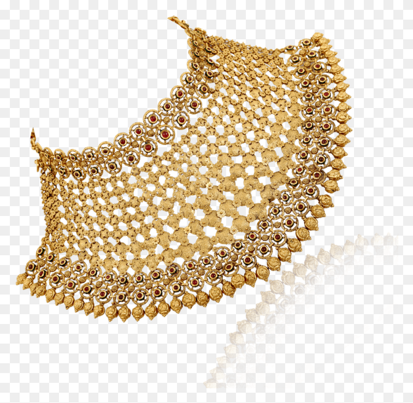 979x956 Fabulous Royal Gold Choker Necklace Choker Necklace Gold, Pattern, Chandelier, Lamp HD PNG Download