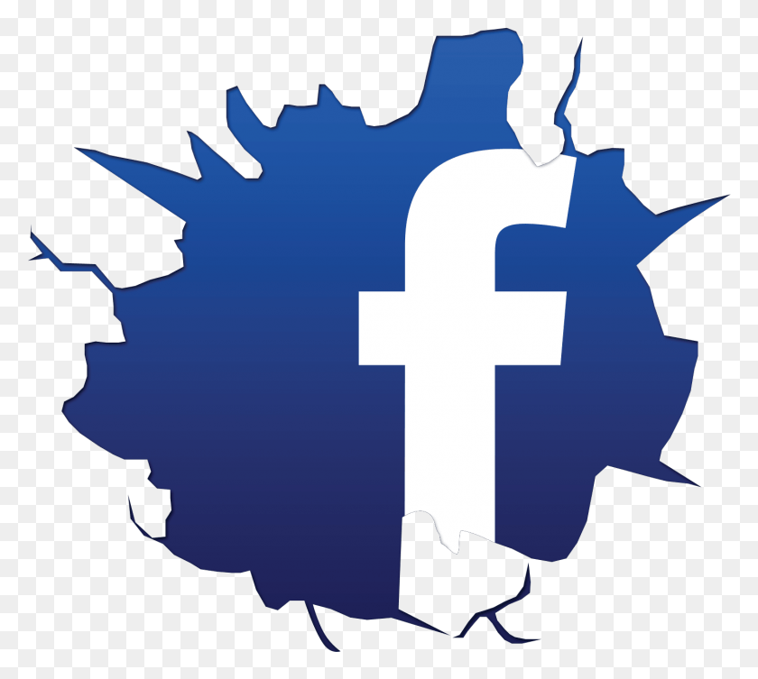 1452x1291 Facbook Cracked Facebook Logo, Person, Human HD PNG Download