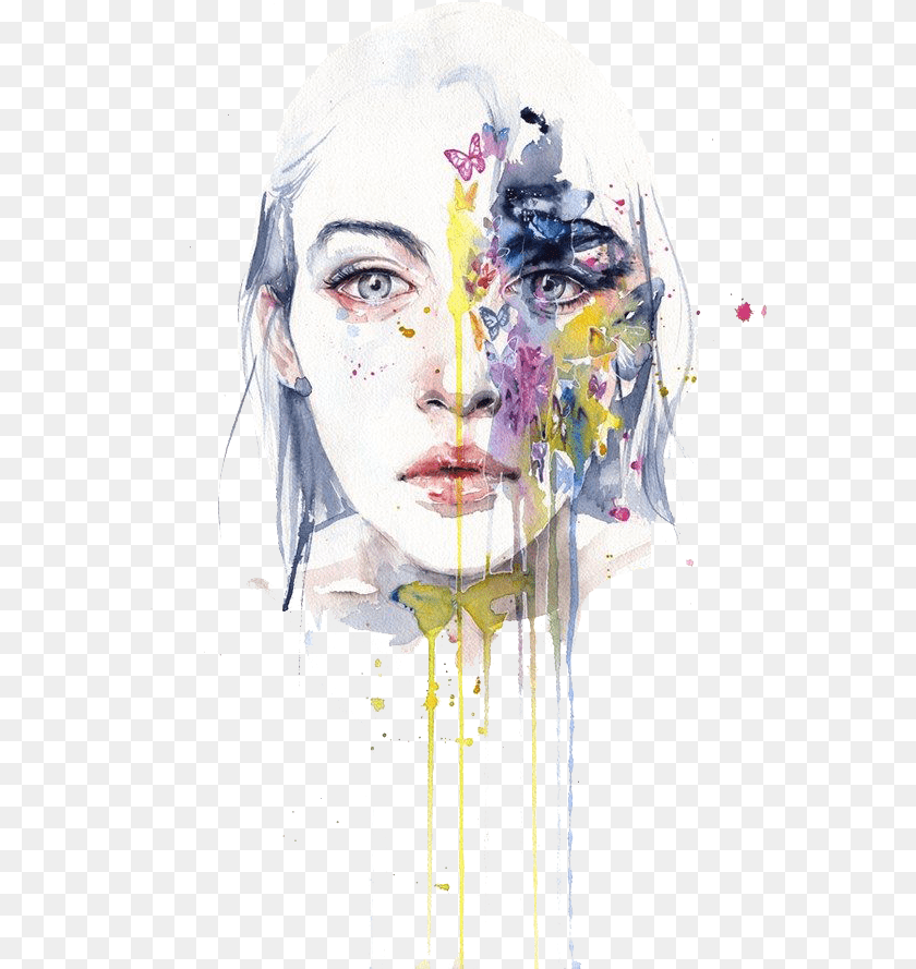 567x889 Face Art Download Creative Pics Of Girls, Painting, Graphics, Modern Art, Adult Transparent PNG