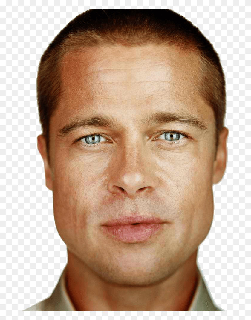 697x1012 Face Image Brad Pitt, Person, Human, Head HD PNG Download