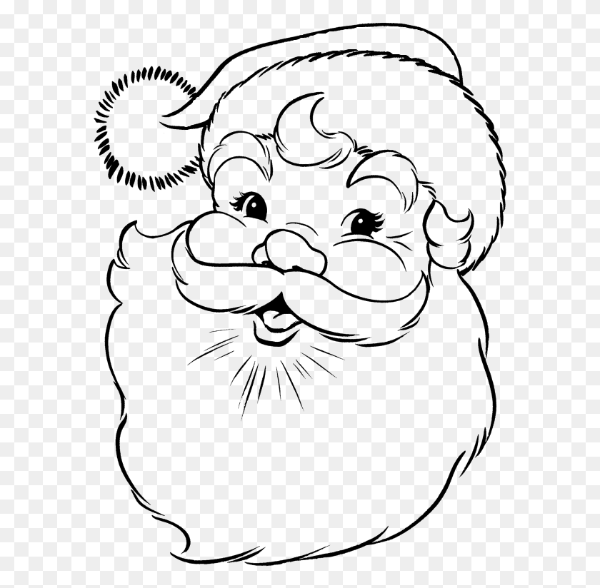 581x764 Descargar Png Cara De Santa Claus En Navidad Png