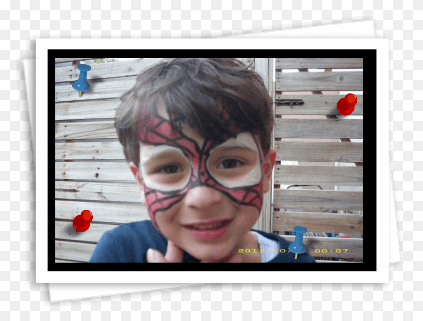 1098x816 Face Painting Face Painting Picture Frame, Person, Face, Interior Design HD PNG Download