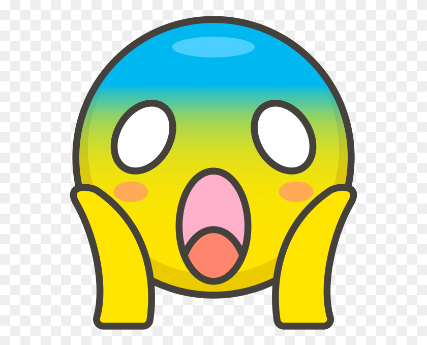 567x618 Face Screaming In Fear Emoji Angst Symbol, Pillow, Cushion, Peeps HD PNG Download