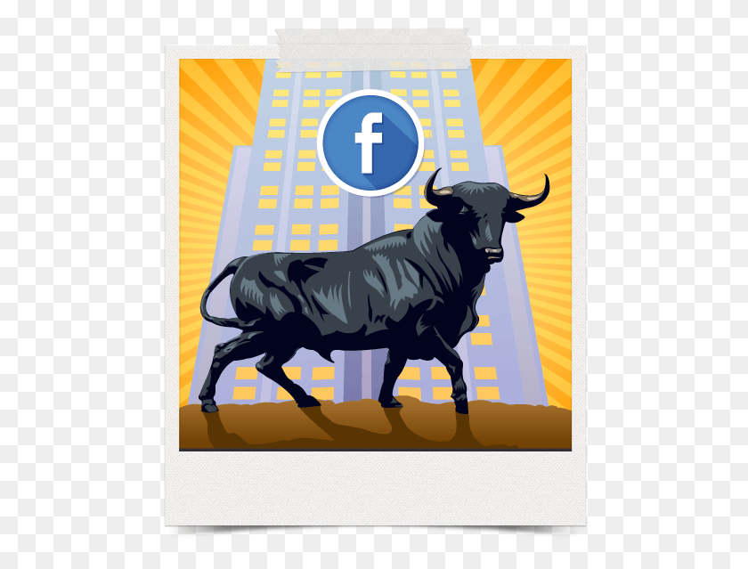 478x579 Facebook Ads Социальные Сети Wall Street Бык, Млекопитающее, Животное, Корова Hd Png Скачать