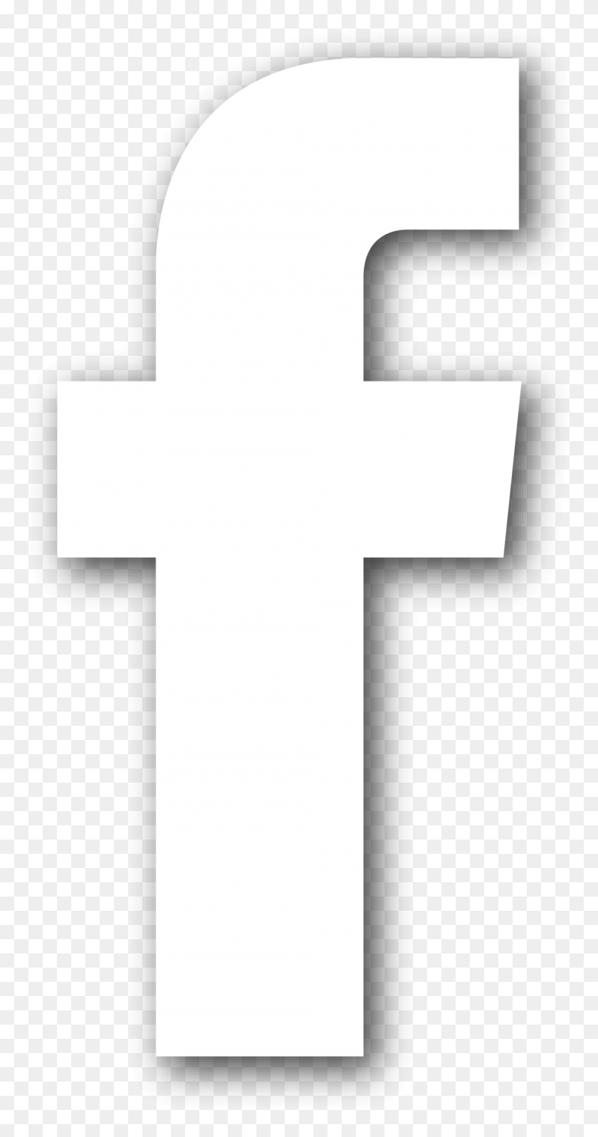 960x1893 Facebook Icon Link Facebook White Icon, Symbol, Cross, Crucifix HD PNG Download