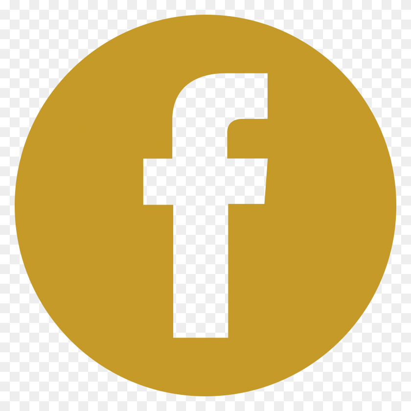 2667x2667 Facebook Icon Logo Facebook Dourado, First Aid, Symbol, Trademark HD PNG Download