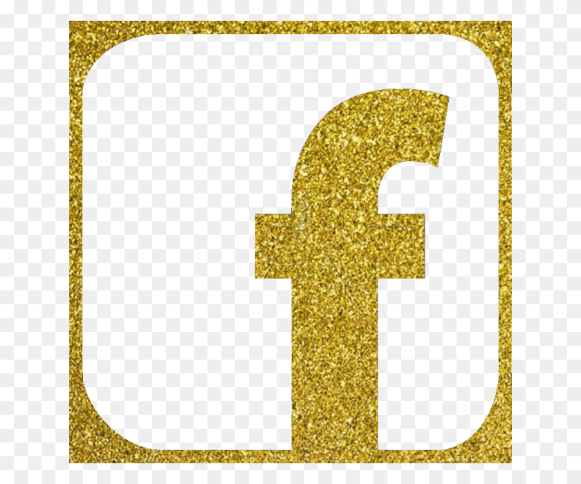 640x640 Facebook Icon Vector Gold Color Glitter, Cross, Symbol, Number HD PNG Download
