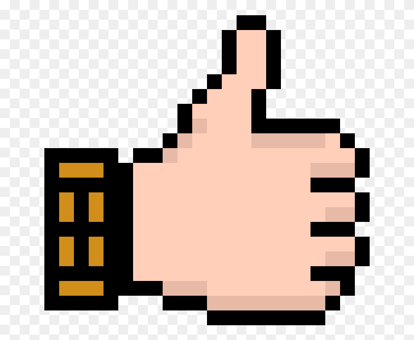 661x631 Facebook Thumbs Up Pixelated Thumbs Up, Cross, Symbol, Text HD PNG Download