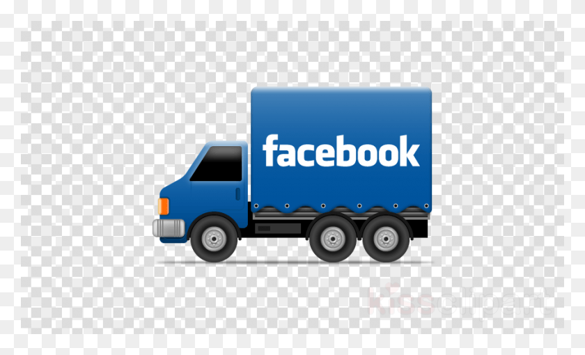 900x520 Facebook Truck Clipart Truck Like Button Facebook Transparent Background Ribbon Transparent, Vehicle, Transportation, Moving Van HD PNG Download