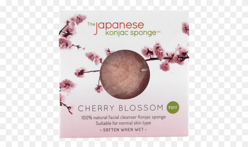 445x440 Facial Cherry Blossom Konjac Sponge Cranberry, Plant, Advertisement, Poster HD PNG Download