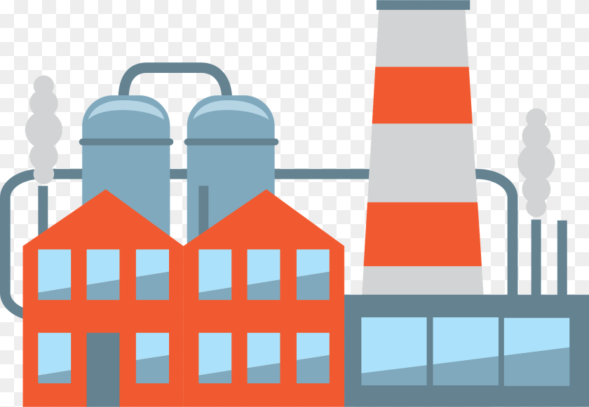 1920x1329 Factory Clipart, Architecture, Building, Fence, Power Plant Sticker PNG