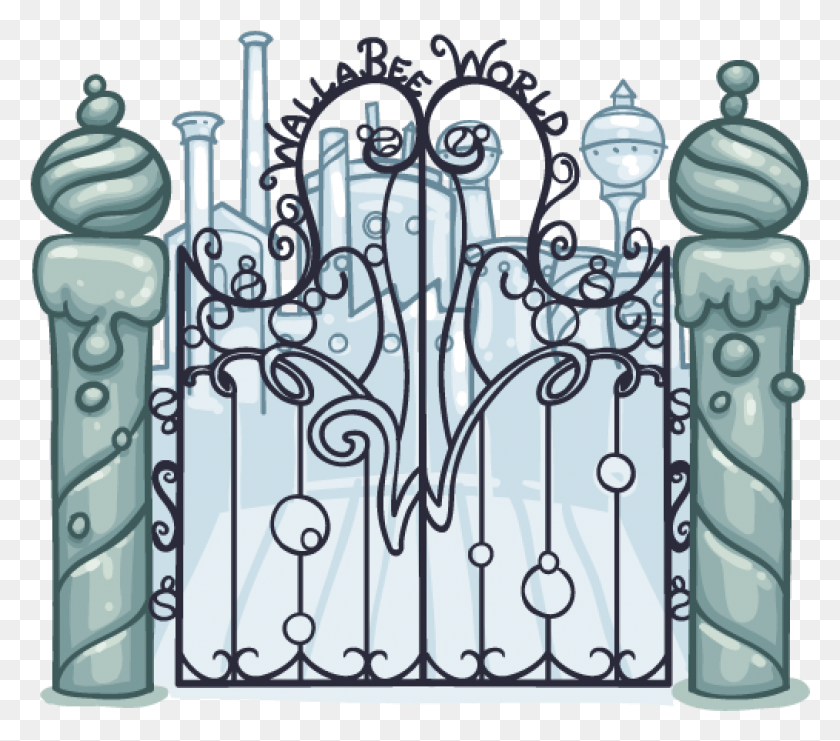 1013x885 Factory Gates Illustration, Gate, Doodle HD PNG Download