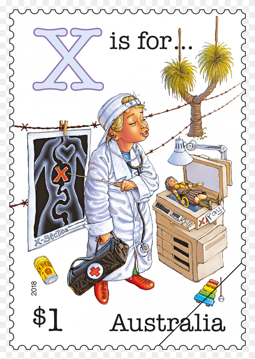 1667x2401 Австралийский Алфавит Fair Dinkum, Часть 4 X Stamp Fair, Австралийский Алфавит Dinkum, Человек, Человек, Почтовая Марка Png Скачать