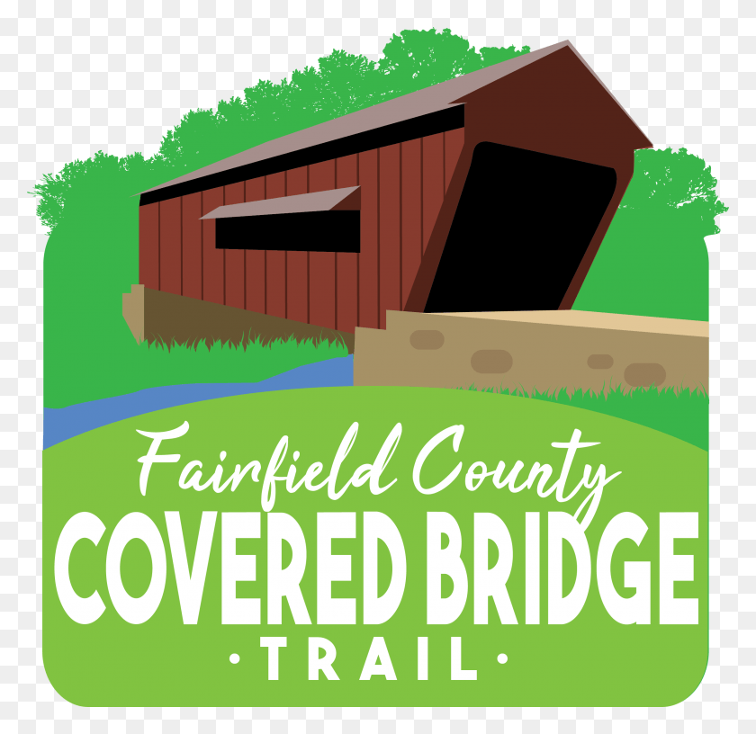 2490x2416 Fairfield Covered Bridge Trail Fairfield County Ohio Covered Bridges, Housing, Building, Flyer HD PNG Download