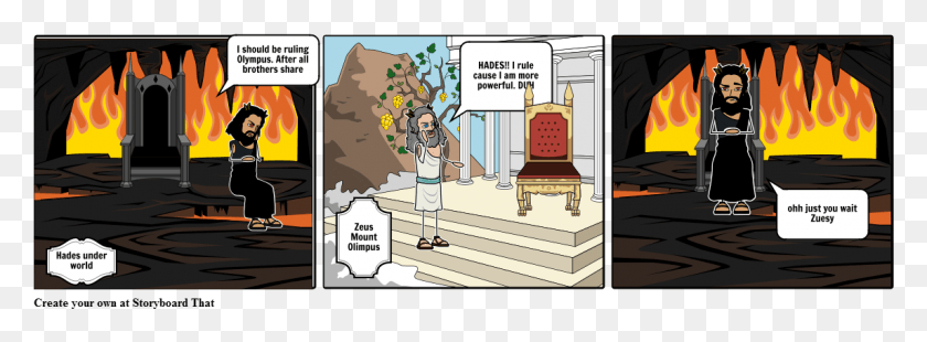 1145x368 Fairhades Rule Of Zeus Comic Strip, Person, Human, Furniture HD PNG Download