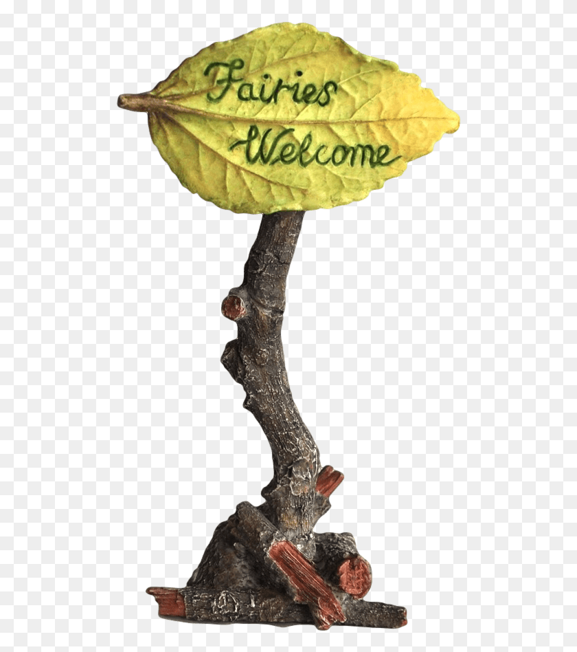 503x888 Fairies Welcome Fairies Welcome Sign, Leaf, Plant, Fungus HD PNG Download