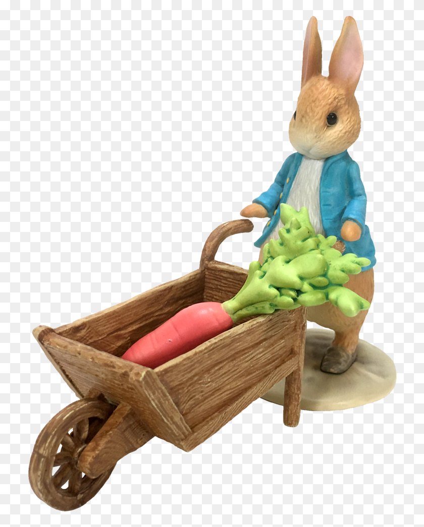 732x985 Fairy Garden Peter Rabbit And Wheel Barrow Fairies Wheelbarrow, Toy, Furniture, Figurine HD PNG Download