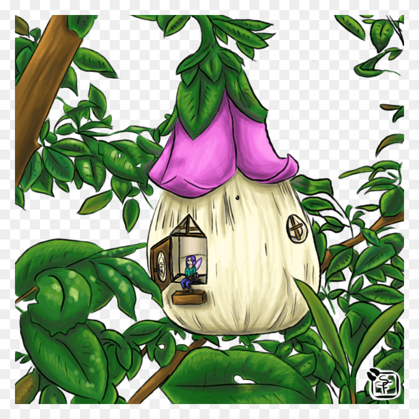 1080x1080 Fairy House Colored Cartoon, Vegetation, Plant, Land HD PNG Download