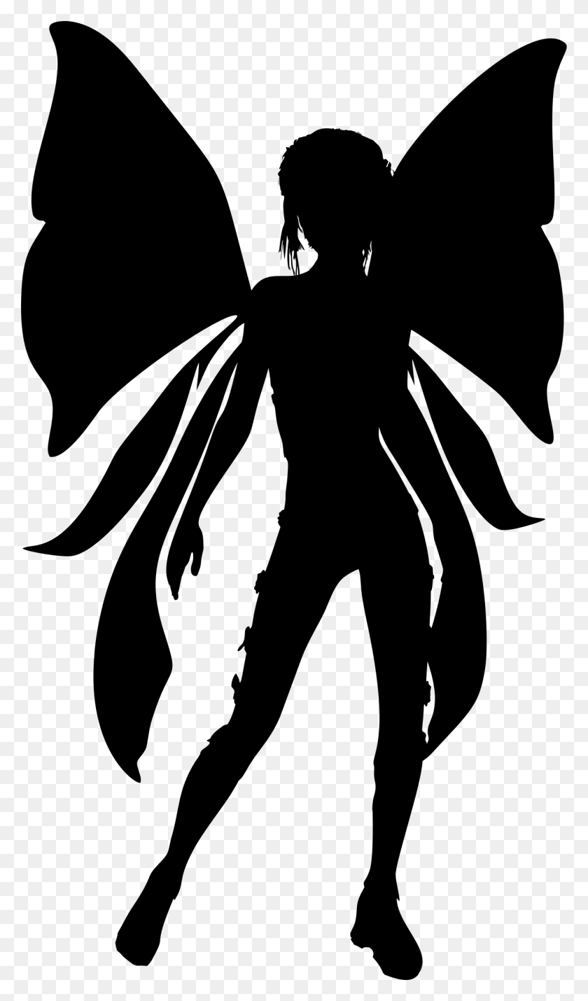 1253x2202 Fairy Silhouette Clip Art Fairy Male Silhouette, Gray, World Of Warcraft HD PNG Download