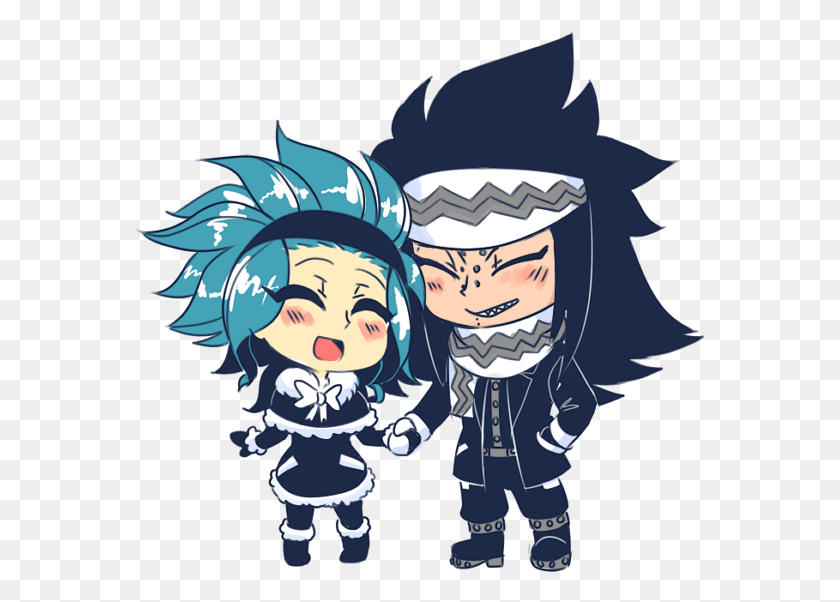 569x542 Fairy Tail, Gajeel Y Levy Chibi, Persona, Humano Hd Png
