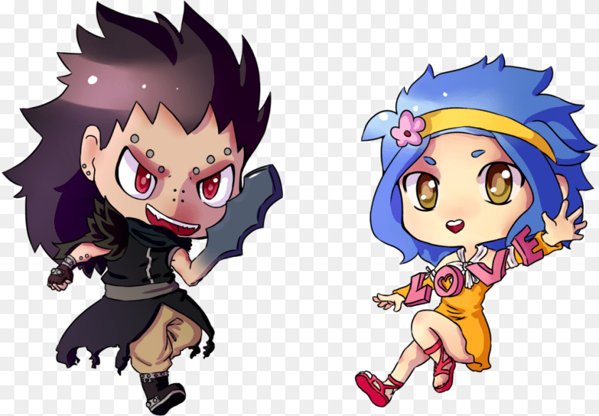 1024x711 Fairy Tail Gajeel And Levy Chibi, Book, Comics, Publication, Baby Clipart PNG