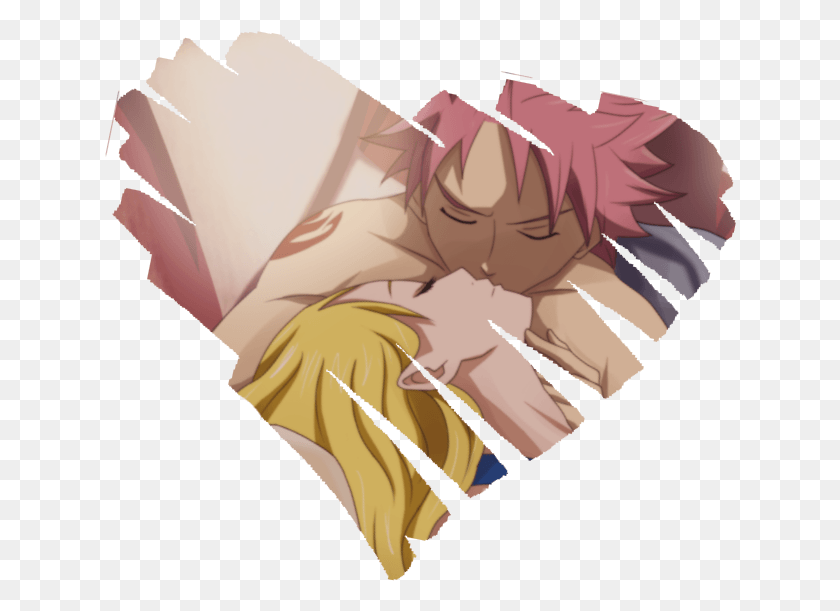 632x551 Descargar Png / Fairy Tail Images Lucy, Nalu, Mano, Almohada, Cojín Hd Png