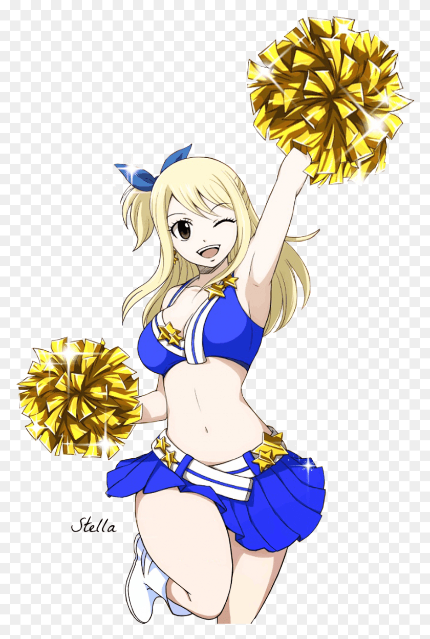 850x1295 Fairy Tail Lucy Cheerleader, Manga, Comics, Book HD PNG Download