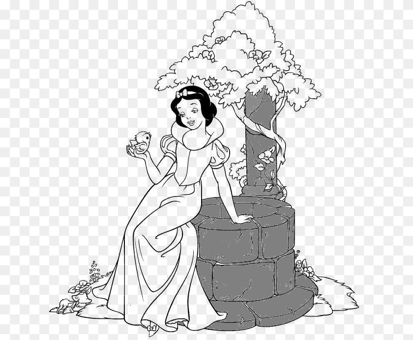 Fairy Tale Coloring Pages Snow White, Person Sticker PNG