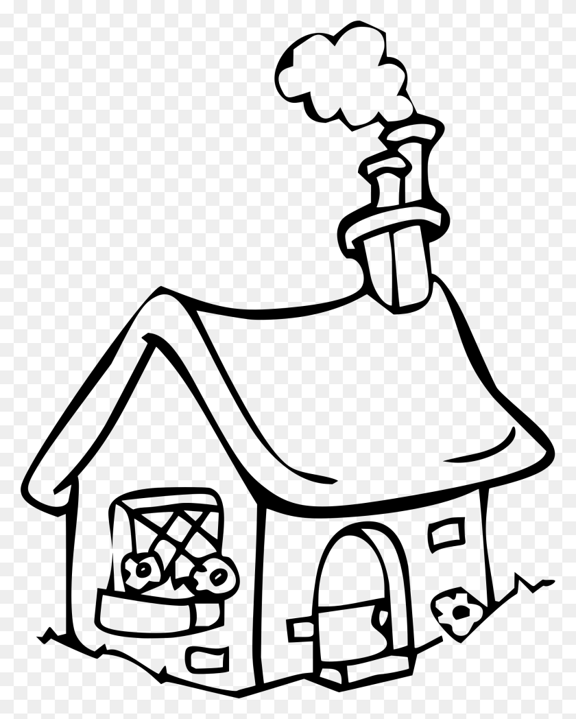 1893x2399 Fairy Tale Cottage Haus Comic Schwarz Wei, Gray, World Of Warcraft HD PNG Download