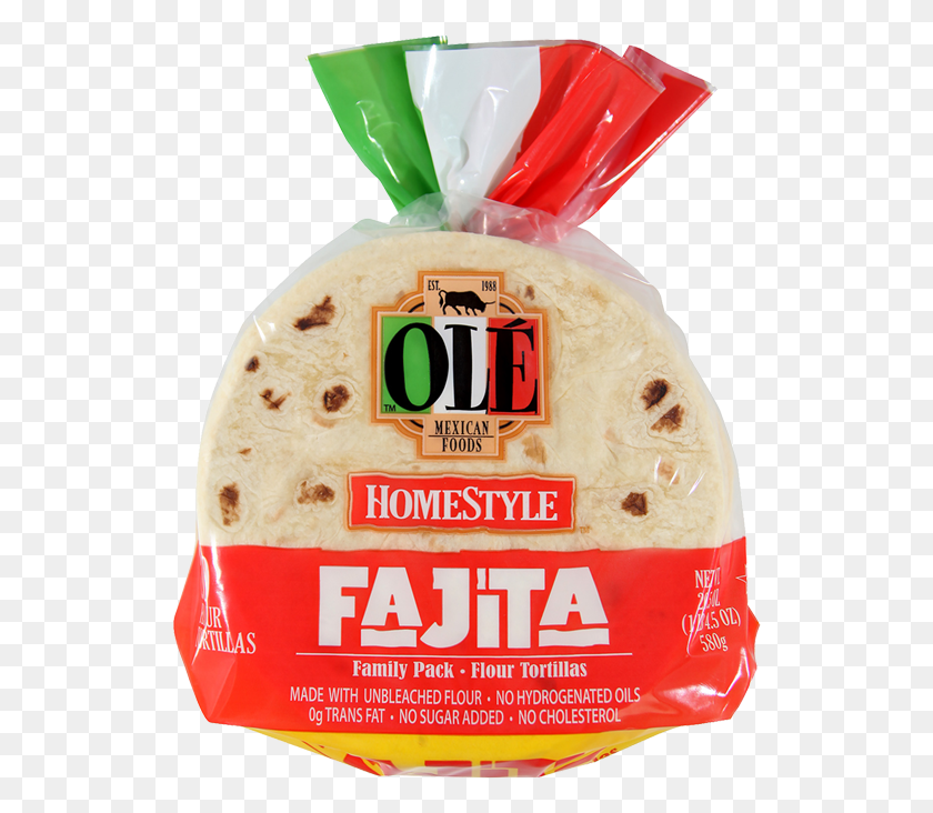 533x672 Fajita Flour Tortillas Ole Mexican Foods, Bread, Food, Ketchup HD PNG Download