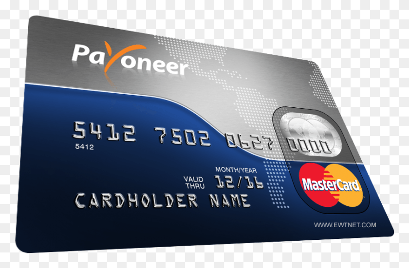 837x528 Descargar Png / Tarjeta De Crédito Paypal Falsa Foto Payoneer Mastercard, Texto, Tarjeta De Visita, Papel Hd Png