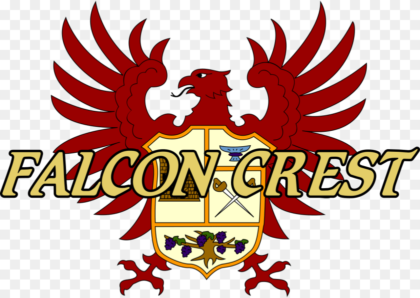 1280x909 Falcon Crest Logo Falcon Crest, Emblem, Symbol, Dynamite, Weapon Transparent PNG