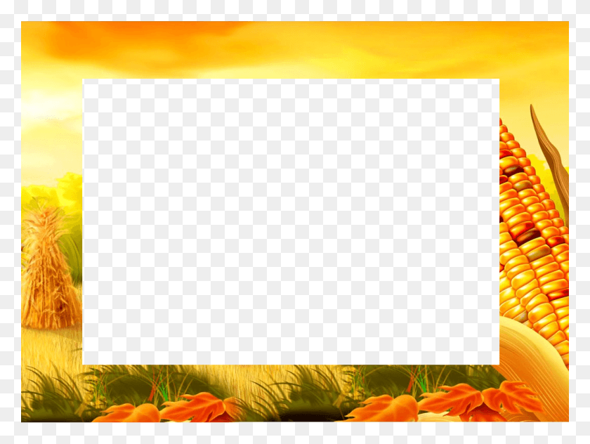 1065x781 Fall Corn Picture Frame, Plant, Flower, Blossom HD PNG Download