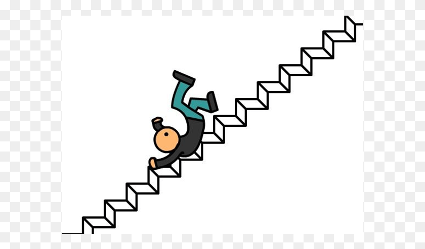 595x433 Fall Down Stairs Falling Down Stairs, Symbol, Path, Text HD PNG Download