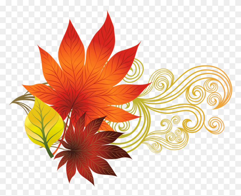 878x701 Fall Leaves Falling Leaves Clip Art Music Notes Fall Leaves Music Notes, Graphics, Floral Design HD PNG Download