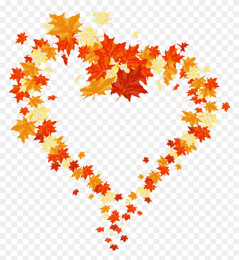 1763x1933 Fall Leaves Heart Clipart, Leaf, Plant, Tree HD PNG Download