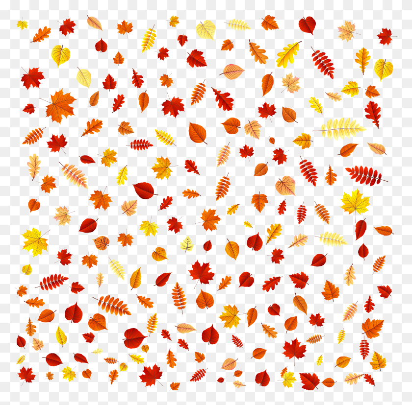 6000x5904 Fall Leaves Overlay Transparent Clip Art HD PNG Download