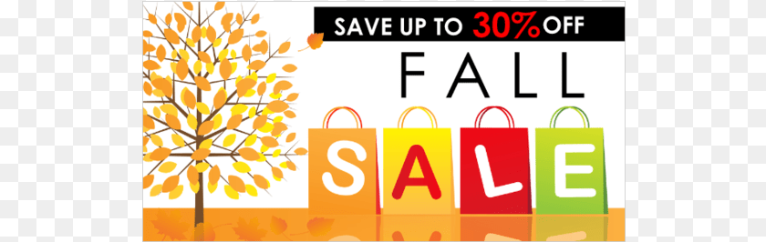 Fall Season Sale Banner, Bag, Text Clipart PNG