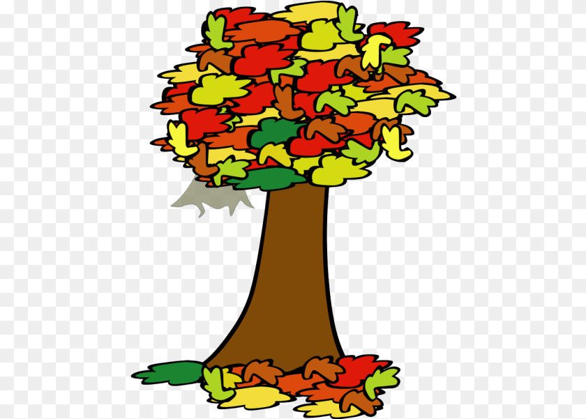 469x601 Fall Tree Svg Clip Art For Web Download Clip Art Giant Clipart Transparent, Leaf, Plant Sticker PNG