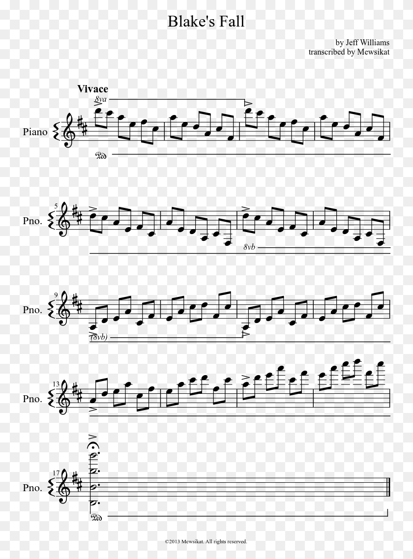 750x1077 Fall You Shook Me All Night Long Drum Sheet Music, Gray, World Of Warcraft HD PNG Download